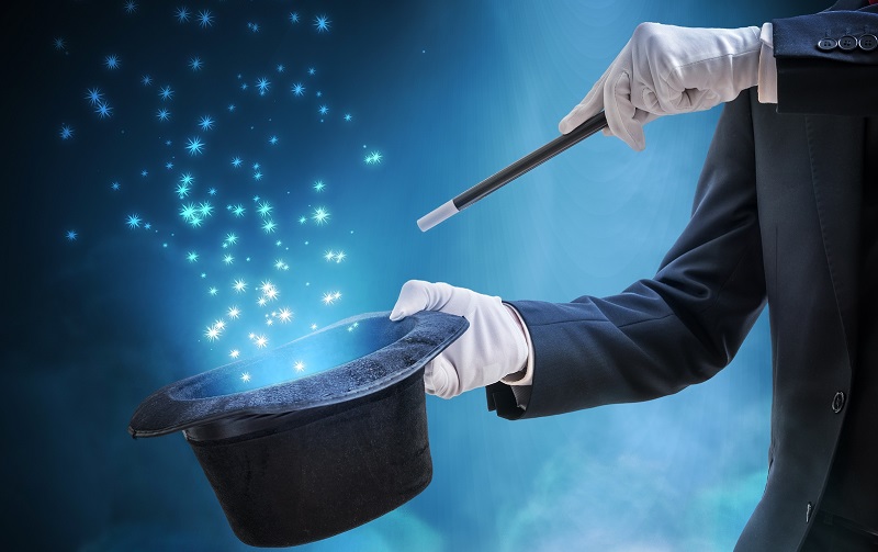 mágico com cartola mágica