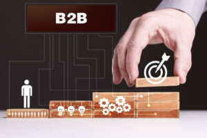 Leads2b - mão seelcionando passo a passo de seleção de clientes a conclusão da venda B2B