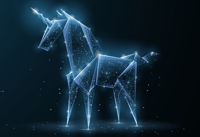 pontos desenham constelação de unicórnio