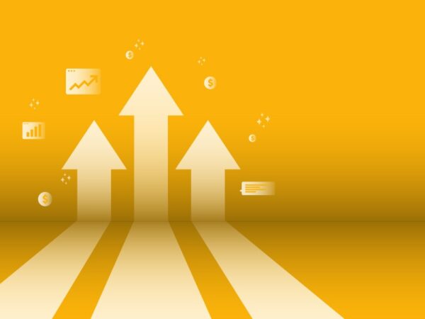 alta performance: setas para cima co gráficos em ascensão