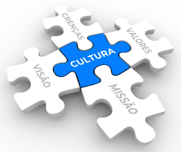 quebra cabeça reflete a cultura organizacional