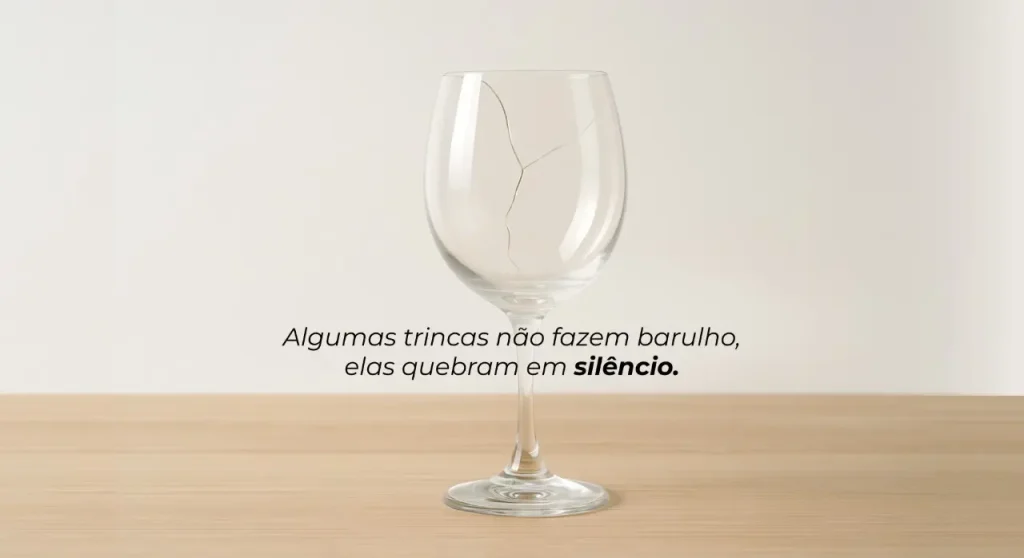 Algumas trincas não fazem barulho, elas quebram em silêncio